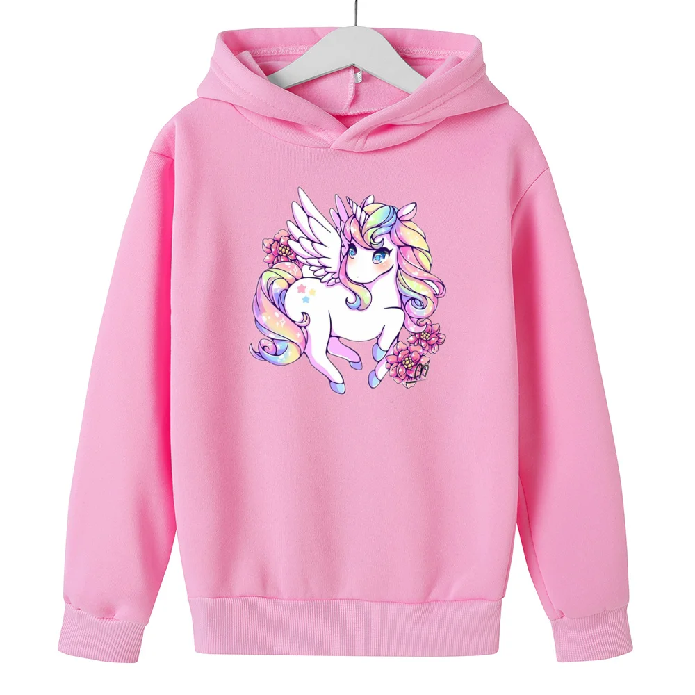 

Unicorn Cute Clothes Cartoon Hoodi Childrens Girls Clothing Boy Hoodie Autumn Girl Kid Gift Sweatshirt Casual child Game Costume