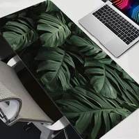 Mouse Pad Computer Speed Type Carpet Mat For e-sports Players Laptop Keyboard Mouse Pads Green Leaves Mousepad Office Desk Mat 2