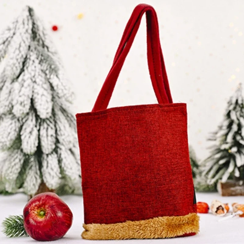 Christmas Tote Bags Snowman Fawn Gift Bags Children Gift Candy Storage Christmas Decorations 2PCS christmas gift bags