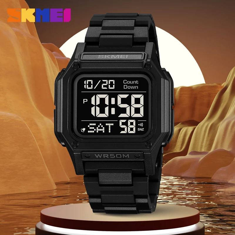 SKMEI Dual Time Digital Watch Luxury Fashion Men's Watches