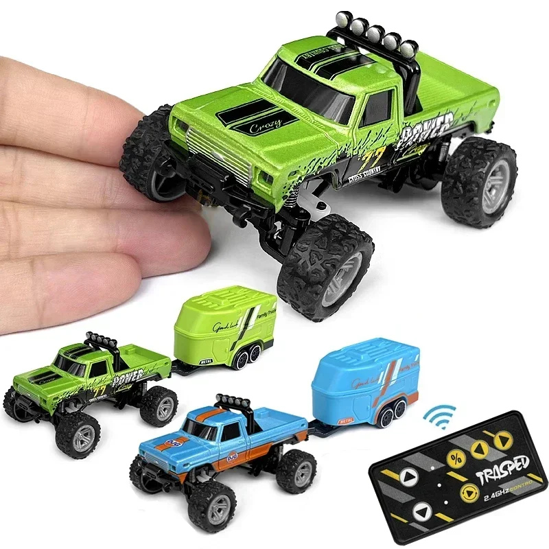 RC Off-Road Monster Truck 1/64 Remote Control Mini Climbing Car
