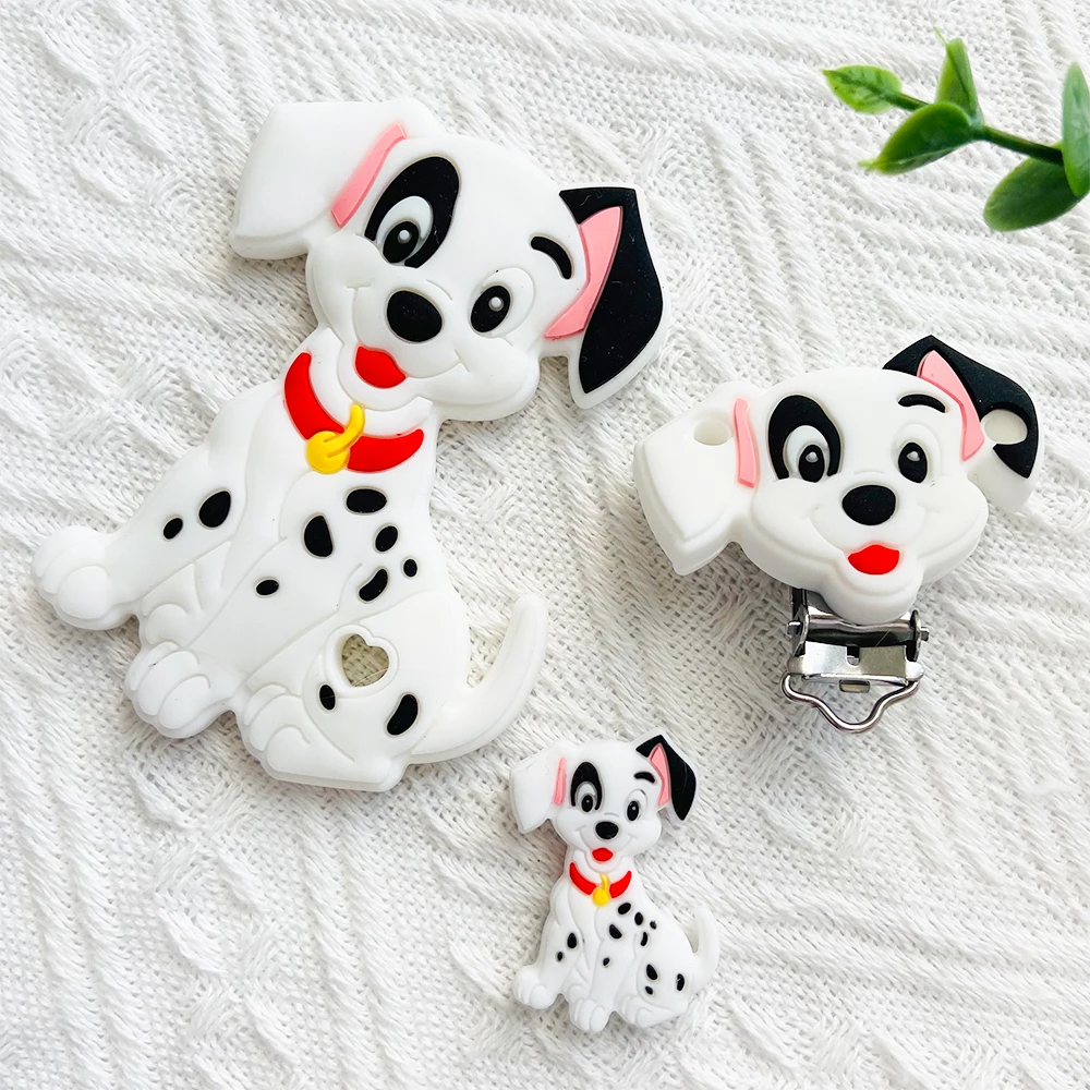 Dog Baby Silicone Beads Clips teething toys baby teething toys silicone teething toys silicone beads silicone teething beads pacifier clips silicone teether Cartoon Animals Teeth Care Pendants DIY Pacifier Chain Accessories Baby Toys 1/3/10Pcs