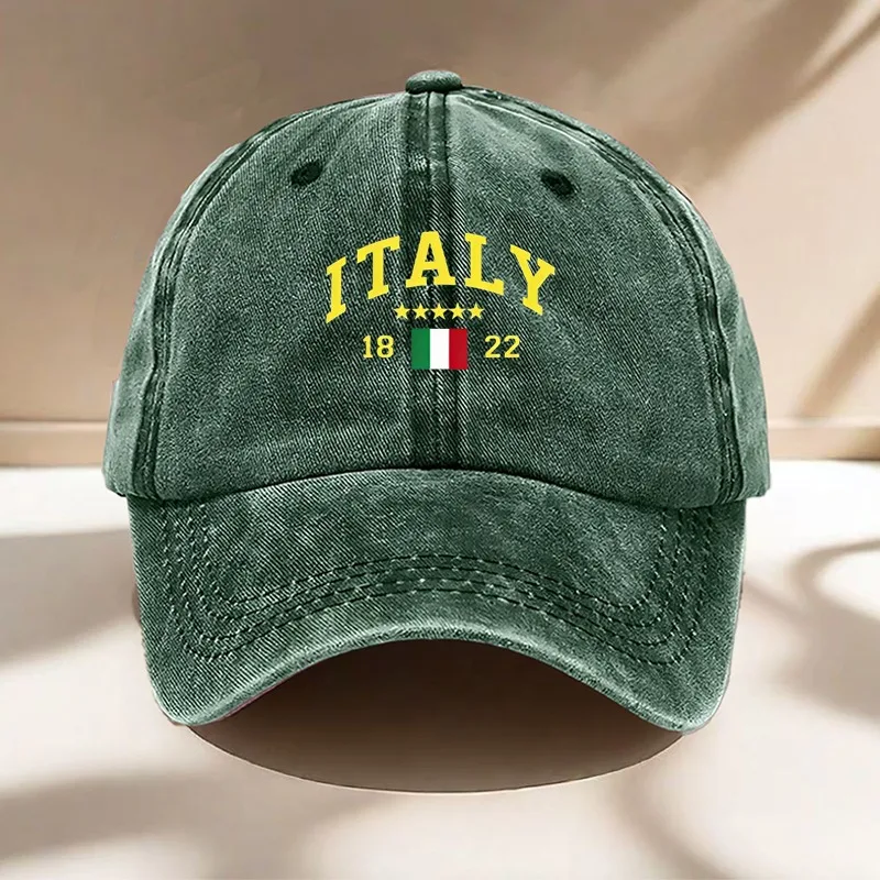 Streetwear Sonnenschutz Freizeitkappe Vintage Italien 1822 Baseballkappe für Männer und Frauen Retro Gewaschene Distressed Dad Hat Verstellbare Baumwollmütze – Detail 10