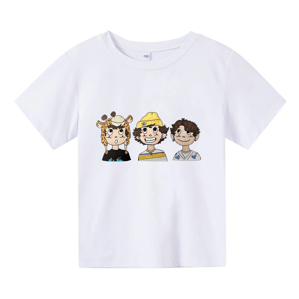 Tops Boys Girls Cartoon Sturniolo Triplets T Shirts Kids Funny Print 100% Cotton Shirt Girls Clothes Boys Tops Short Sleeve Tee Harajuku Casual t-shirt cartoon	