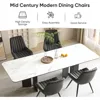 Dining Chairs Set of 4, Comfy Dining Room Chair with Thick Cushions, Upholstered Fabric Kitchen Side Chairs with Metal Legs 4
