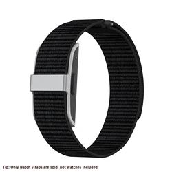 Breathable and Comfortable Nylon Loop Strap for Smart Wristbands, 20mm (Black)