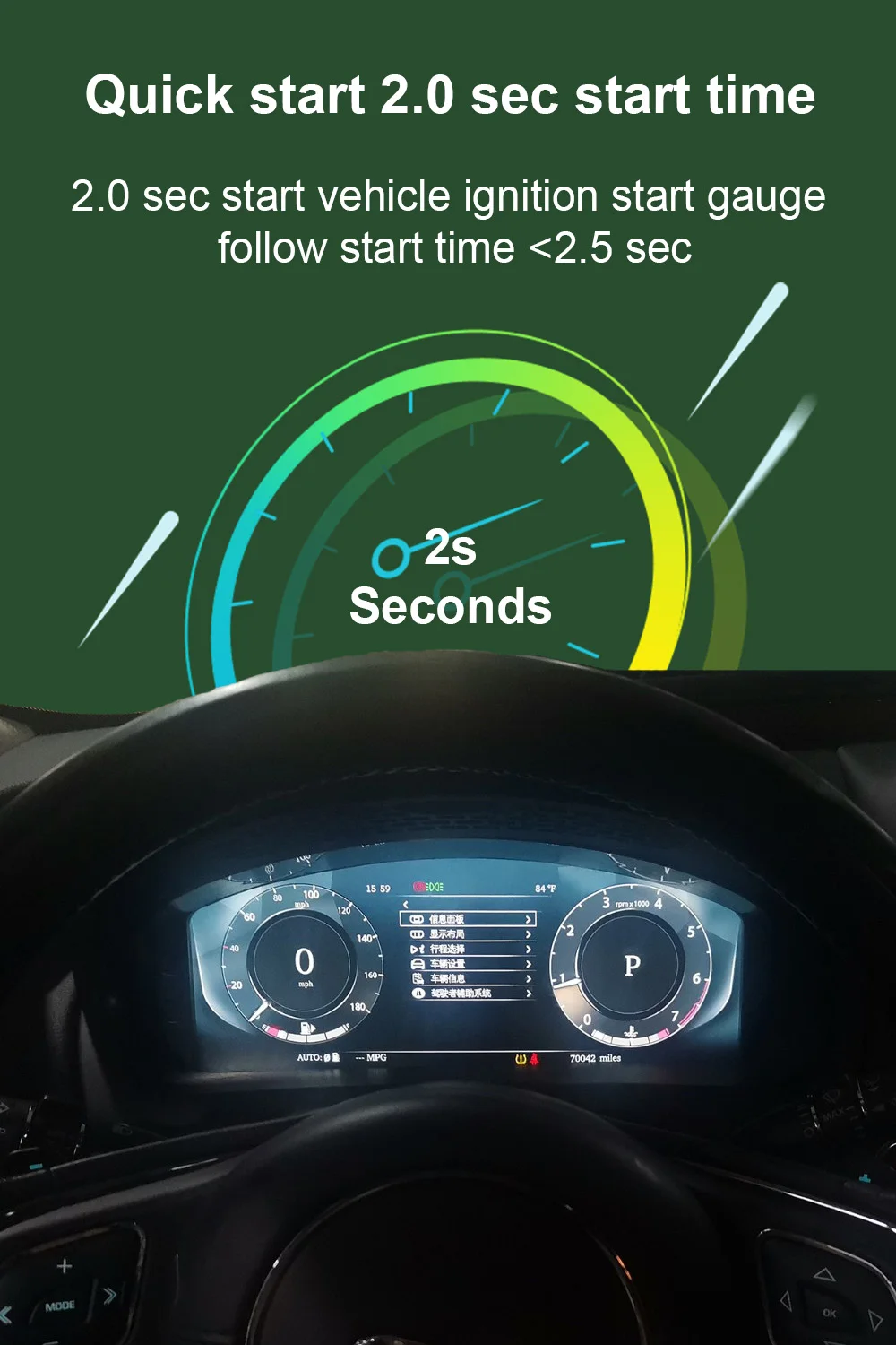 For Jaguar XJ XJL 2010-2015 Carplay Car LCD Digital Instrument Cluster Speedomet