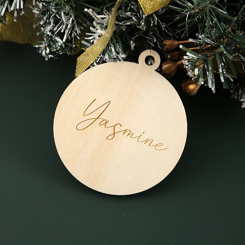 Personalized Name Christmas Tree Ornaments Party Favor Decorations