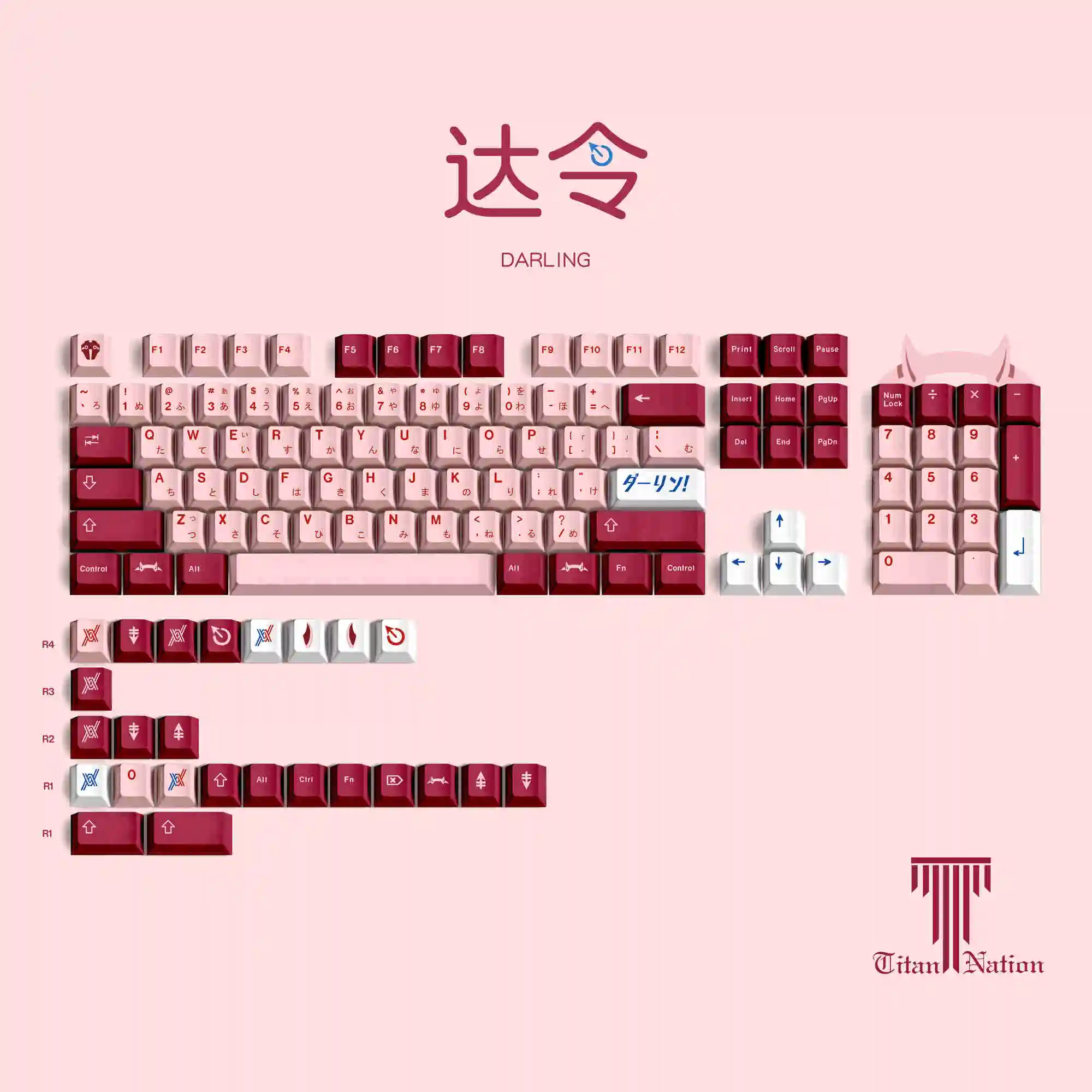 134 Keys/set GMK Darling Key Caps PBT Dye Subbed Keycap Cherry