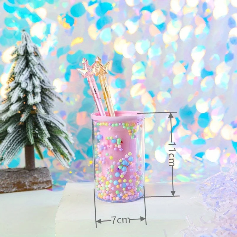 حامل أقلام كريستال - رف تخزين أنيق للمكتب للمدارس والمكاتب والمنازل - منطقة تخزين لأقلام الرصاص والأشياء الصغيرة