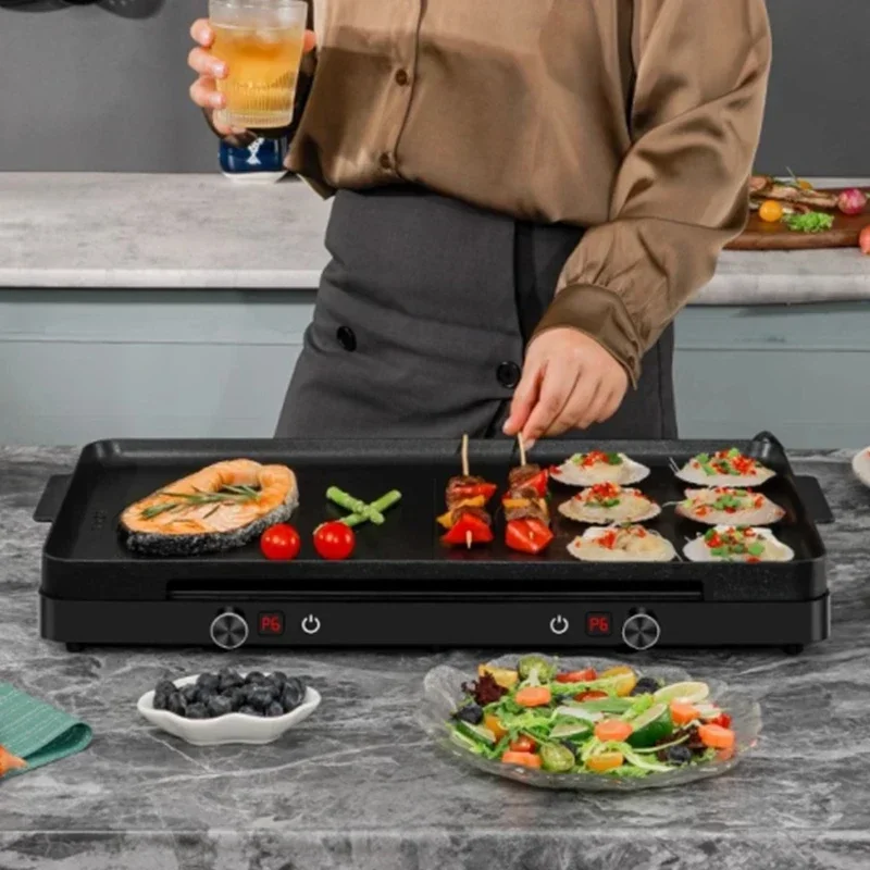 New Electric Baking Tray Multi-functional Commercial High-power Ceramic Smoke-free Shavings One Double Oven Induction Cooker
