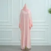 Kimono Cardigan pour Femmes Musulmanes, Robes Abaya Ouvertes Ornées de Diamants, Écharpe, Longue Robe, Robe de Dubaï, Robe Turque, Vêtements Islamiques, Marocain, Eid, Ramadan