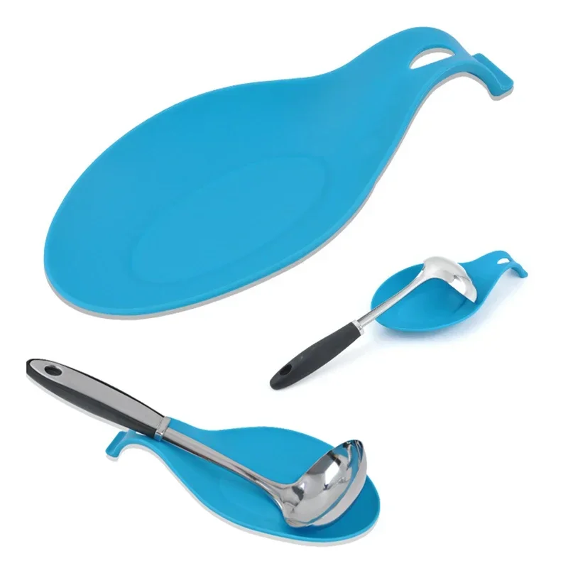 Gadgets Silicone Multipurpose Spoon Rest Mat Holder for Tableware Kitchen Utensil Kitchen Gadgets Supplies Accessories