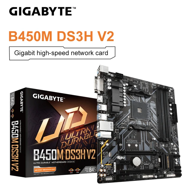 Gigabyte New Motherboard B450M DS3H V2: Power and Versatility in a Compact Package