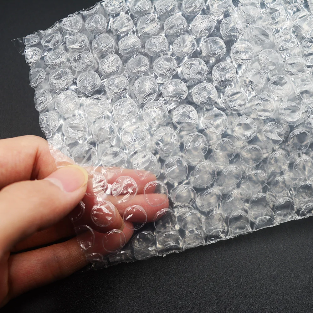 50Pcs Plastic Protective Wrap Envelope White Bubble Foam Packing Bags PE Clear Bubble Bag Shockproof Bag Double Film Cushioning 5