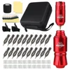 Wireless Tattoo Kit Complete Mini Rocket Machine Battery 20pc Tattoo Needles Power Rotary Tattoo Pen Permanent Makeup Tattoo Kit 1