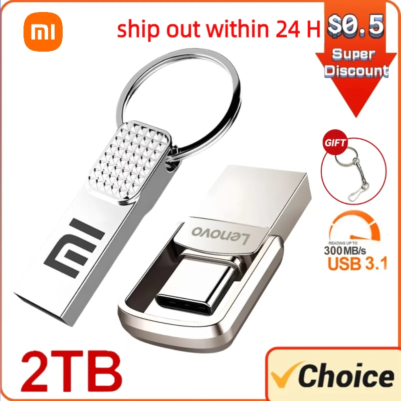 Xiaomi 2024 Nuova Chiavetta Usb 2Tb Usb 3.0 Pen Drive 128Gb Pendrive Impermeabile 1Tb Flash Disk Memoria Usb Per Ps4 Ps5 Gaming