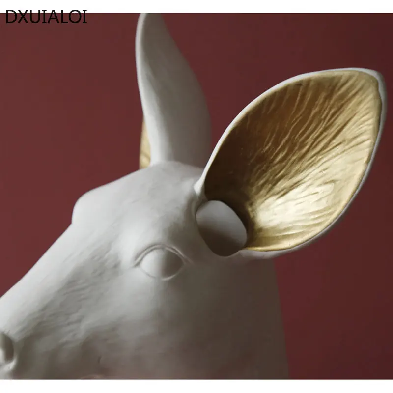 Ceramic rabbit head vase White Swan pots porcelain flower figurines hydroponic vases for weddings home decoration Ceramic vase 3