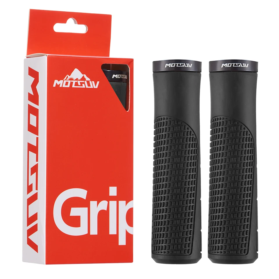 Premium Non-Slip Rubber Mountain Bike Handlebar Grips - Soft, Comfortable, Lockable Design (2-Pack)