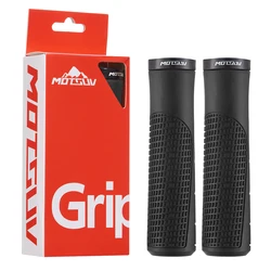 Premium Non-Slip Rubber Mountain Bike Handlebar Grips - Soft, Comfortable, Lockable Design (2-Pack) (1 pair Black)