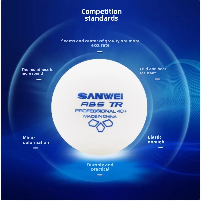 Table Tennis Balls 100 pcs Sanwei New Materials Plastic Abs 40+ Robot Raquetas Ping Pong club