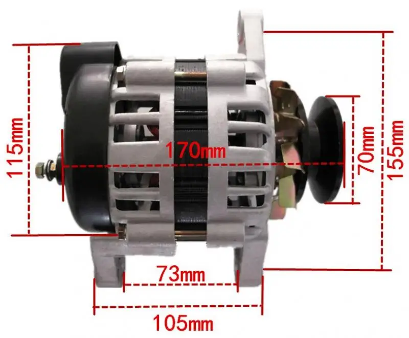 220v Small household AC alternator pulley wheel permanent magnet constant voltage 1500W pure copper