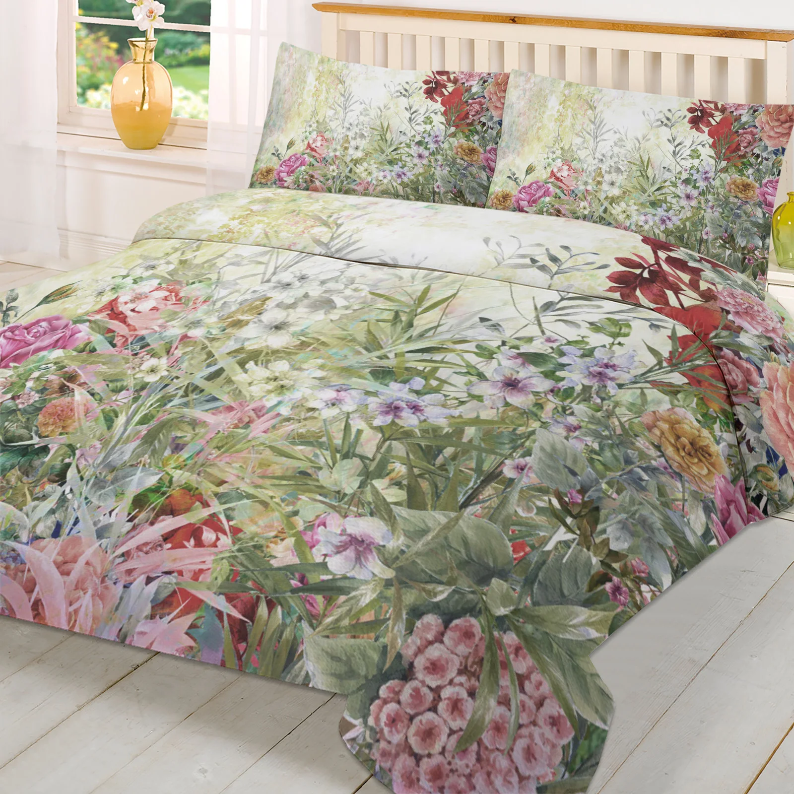 Rose Flower Abstract Duvet CoverPillow Case Custom 3pcs Bedding Set Quilt Cover Double Bed Home Textile