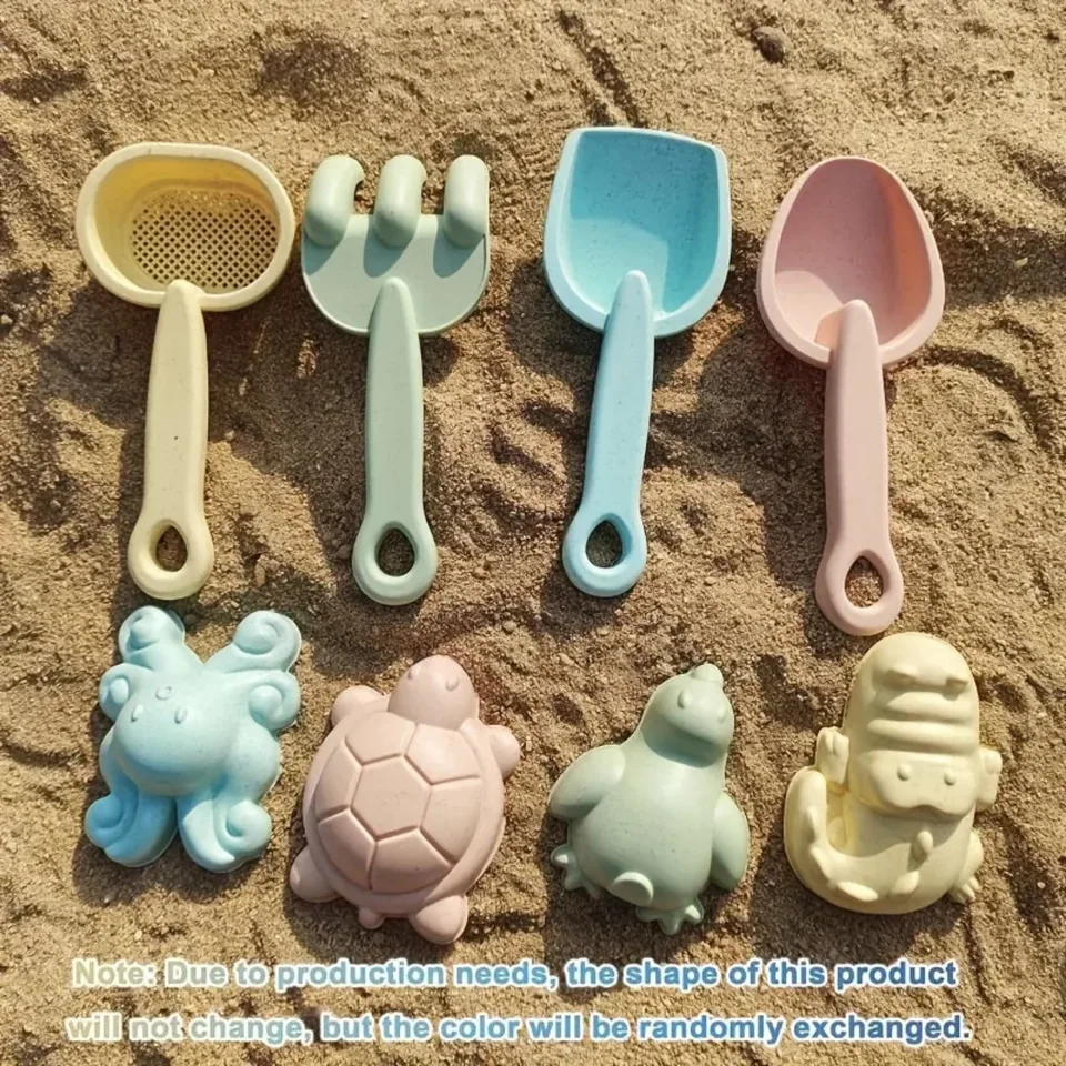 8 pezzi giocattoli da spiaggia estivi per bambini set di sabbiera in