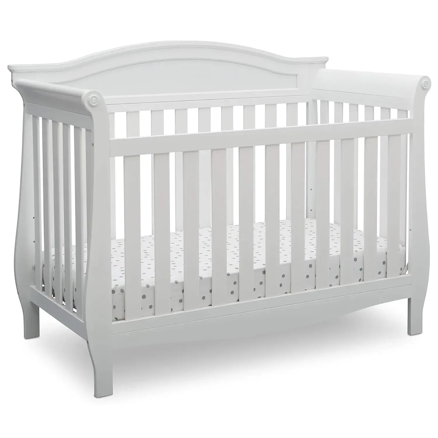 Children Lancaster 4-in-1 Convertible Baby Crib Bianca White