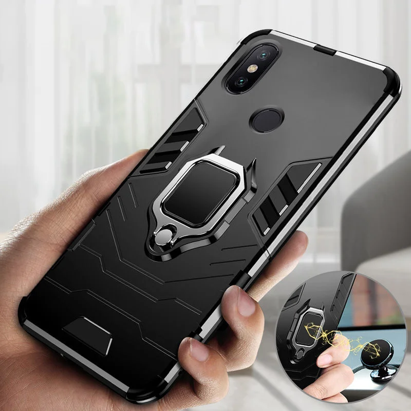 

Redmi note 5 Pro Shockproof Armor Case For Xiaomi Mi A3 A3 Lite CC9e Mi 9T Pro 9 SE F1 Stand Ring Cover for redmi note 7 7A 5 6