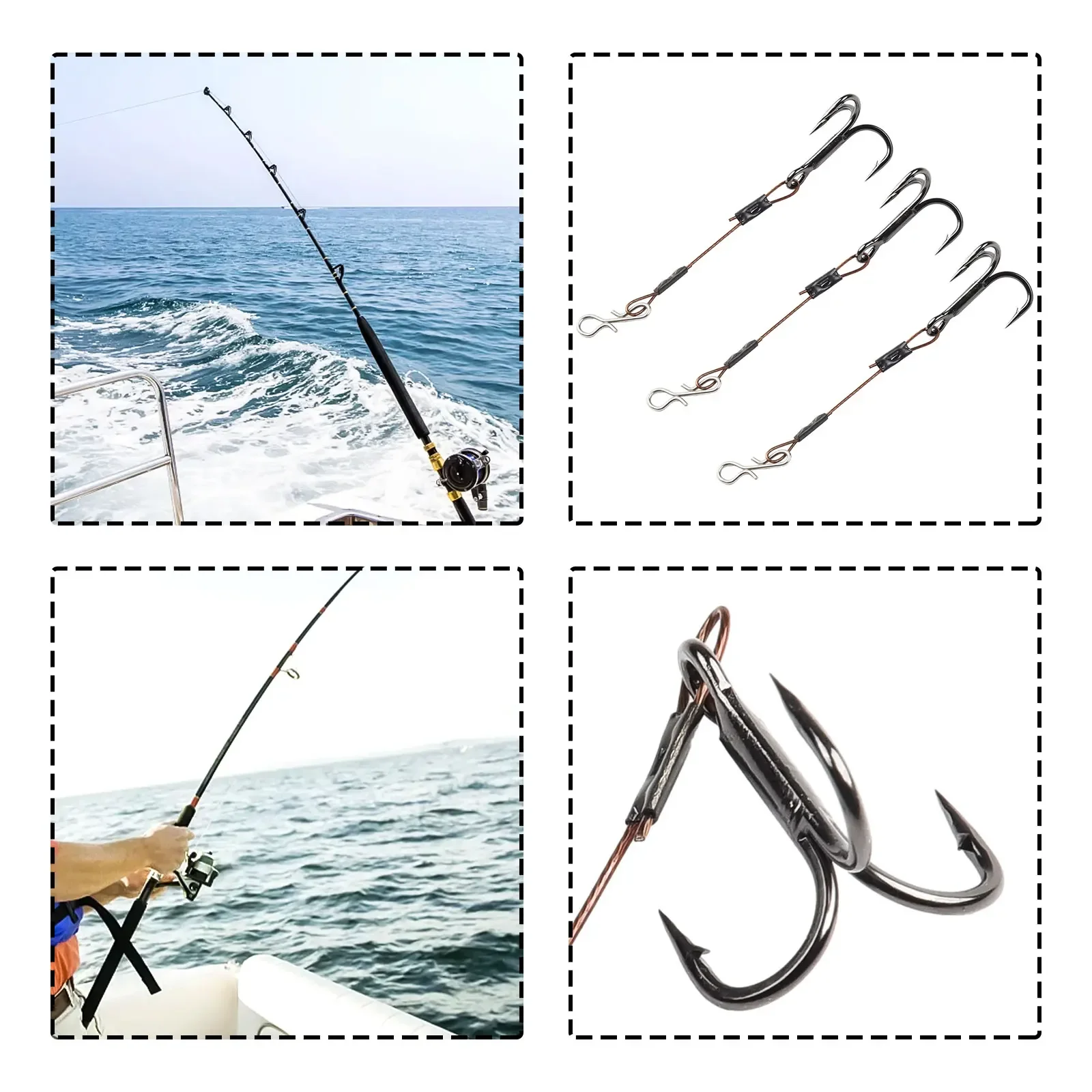 

Upgrade Your Tackle With 3pcs Pack Stainless Steel Treble Hooks, Perfect For Pike, Perch, Bass, And Other Predators