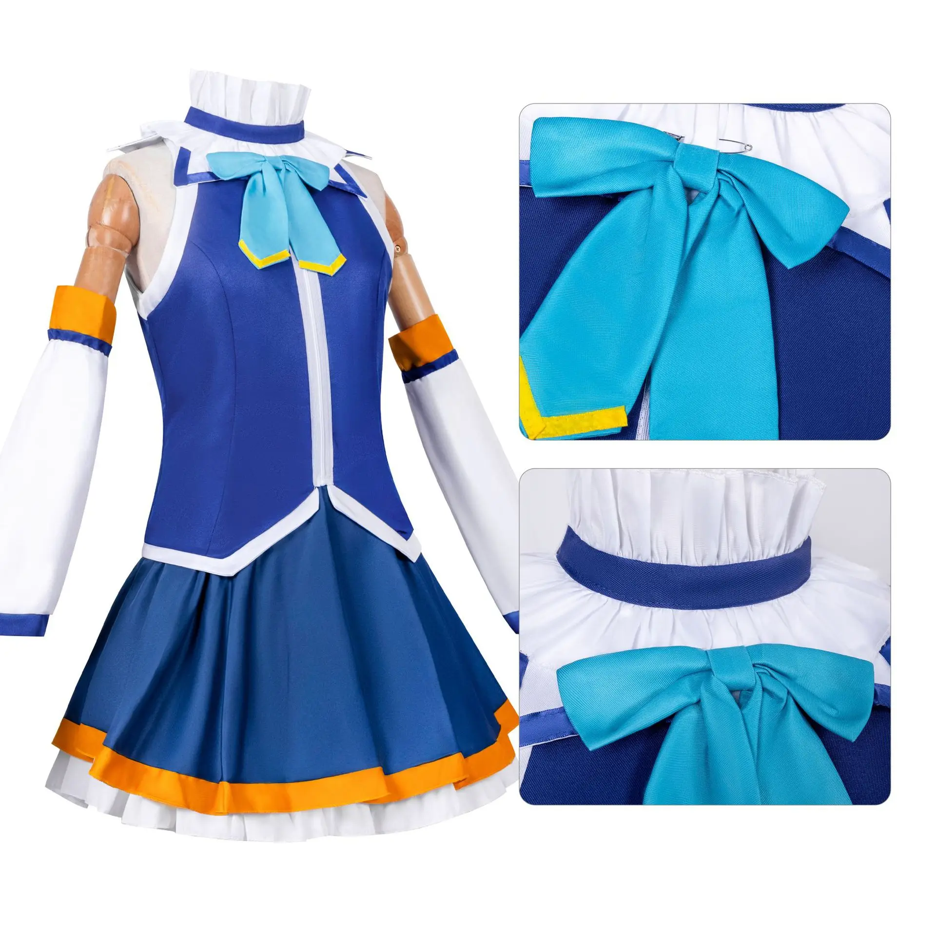 KonoSuba: Aqua | Blue Goddess Dress Cosplay Costume 25 KonoSuba Aqua Blue Goddess Dress Cosplay Costume