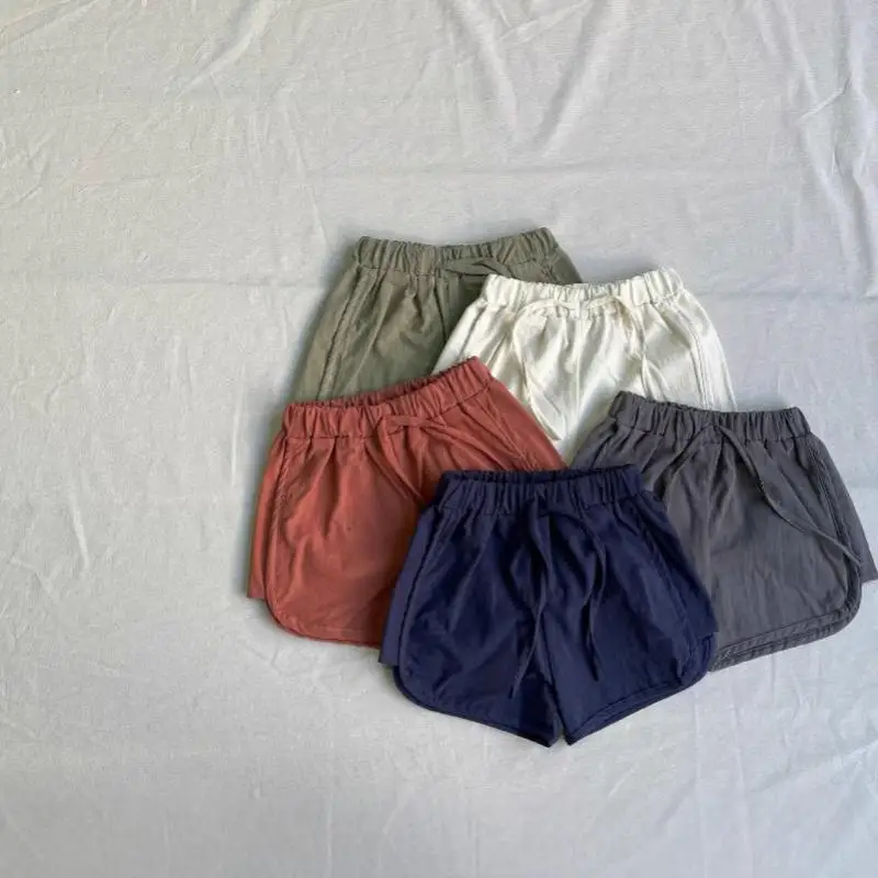2025 Summer New Baby Casual Shorts Solid Infant Loose Fashion Shorts Cotton Boy Girl Breathable Beach Pants Toddler Clothes