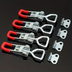 4pcs Heavy Duty Iron Adjustable Quick-Release Horizontal Clamps (Red)
