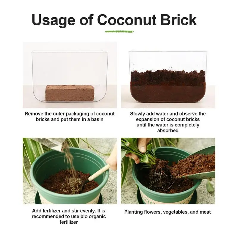 Natural Coconut Reptile Carpet Organic Coco Coir Soil Bricks Compressed Coconut Substrate Blocks Lizard Tortoise Reptile reptile bedding material reptile carpet coco coir brick
