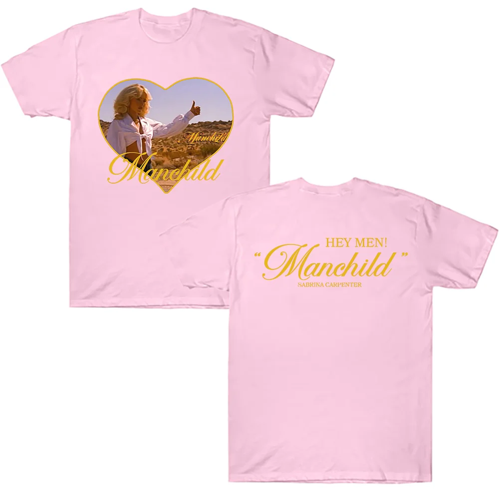 ミュージシャン sabrina carpenter manchild tee Sabrina Carpenter Manchild T Shirt Summer Cotton Women's T