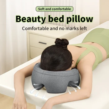 Ergonomics Lying Down Pillow Memory Foam Breathable Head Support Pillow Snap Body Massage Face Rest Pillow for Beauty Salon 1