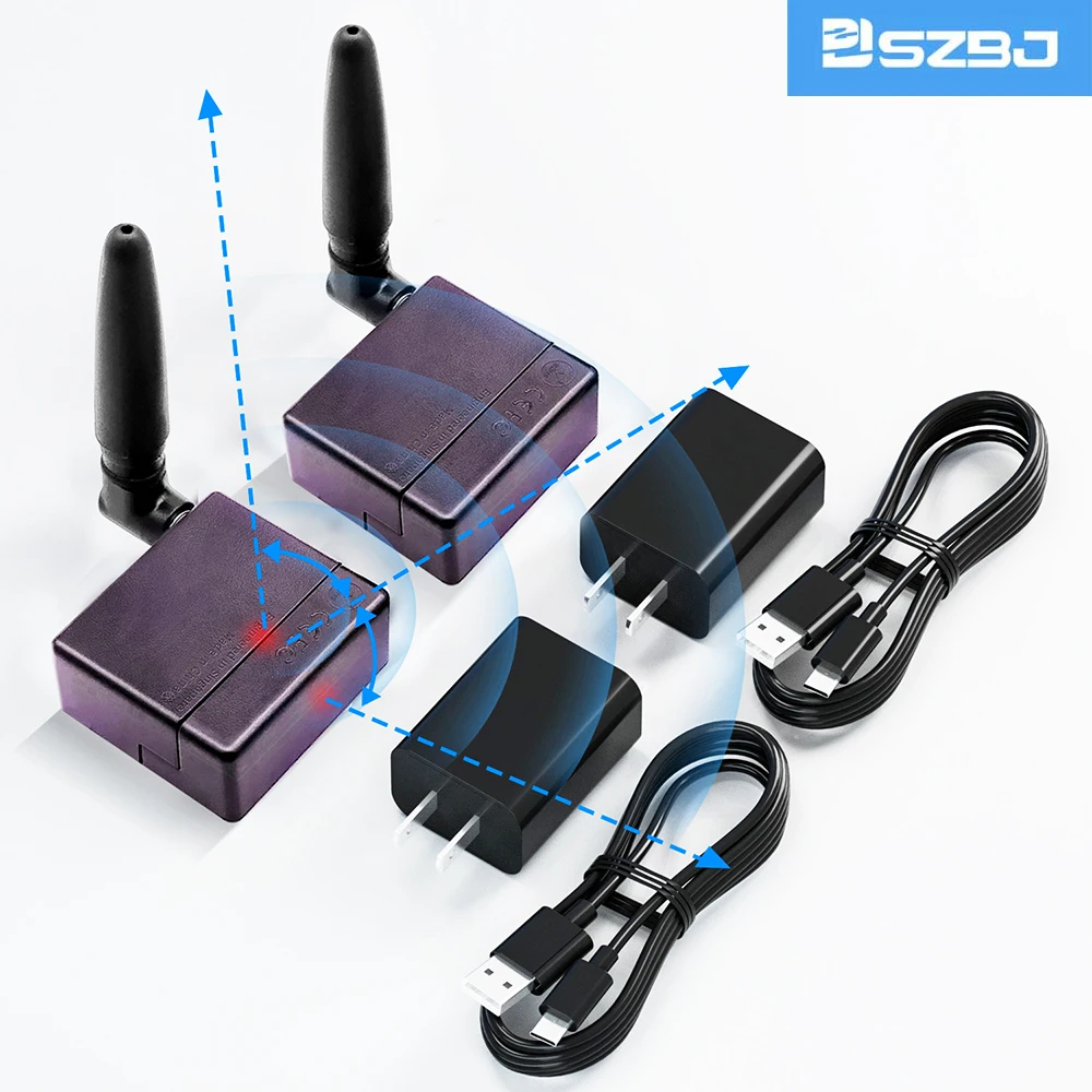 SZBJ WL-BIRE Wireless Infrared Repeater  Kit USB Powered Transmitter and Receiver Weless IR Extender Kit Dirct Blast