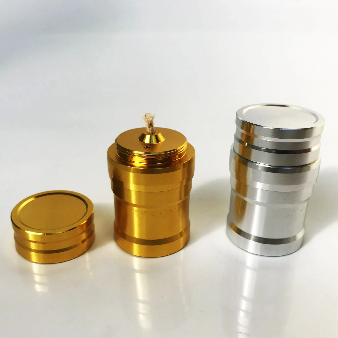 Compact Aluminum Alloy Mini Alcohol Lamp for Outdoor Survival and Camping Adventures