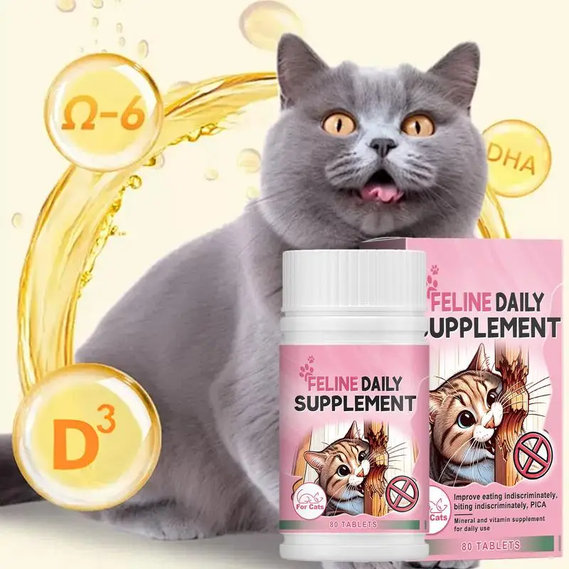 Kitten Nutritional Supplement Nutrients For Cats Kittens 80pcs Supplement Balanced Diet For Kittens Older Cats