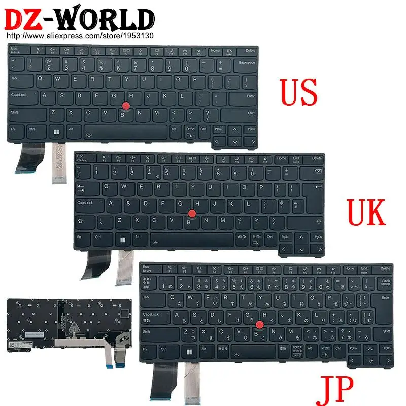 Eua uk Inglês jp Teclado Japonês para Lenovo Thinkpad X13 Gen2 Gen3 L13 Yoga Gen4 5n21h77079 5n21h76996 5n21a21845 5n21a21808