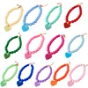 Pet Colorful Love Collar Dog Pearl Necklace Rainbow Multi Color Dog Necklace Puppy Accessories Dog Accessories for Small Dogs 2
