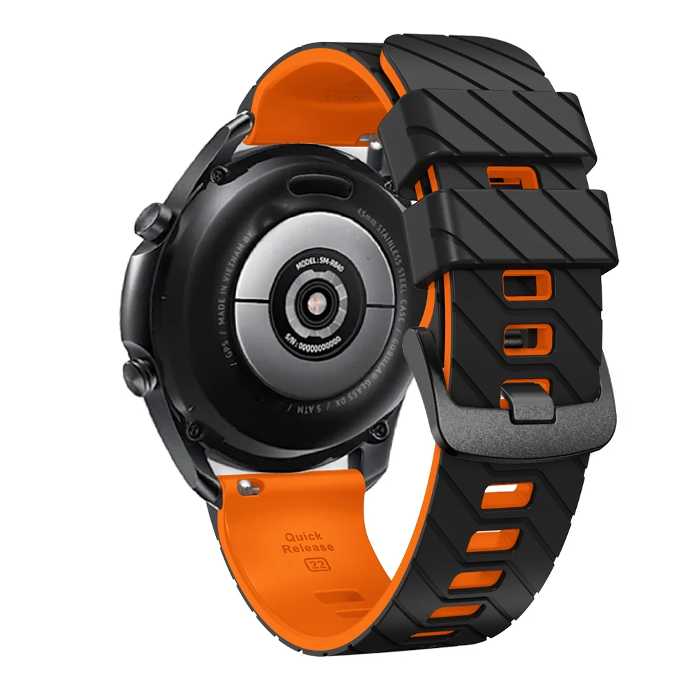 Sport Silicone Watch Band – 22mm Replacement Wristband Accessory