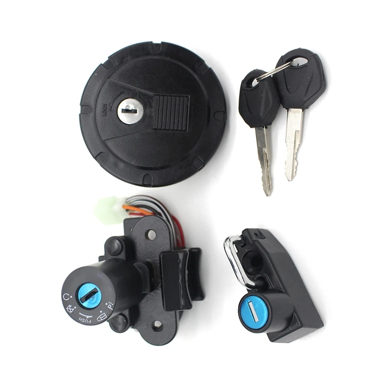 

Motorcycle Ignition Key Switch Fuel Gas Cap Seat Lock Kit Replacement For Kawasaki KLX KL 250 KMX125 KMX250 KLR250 KLR650 KLX250