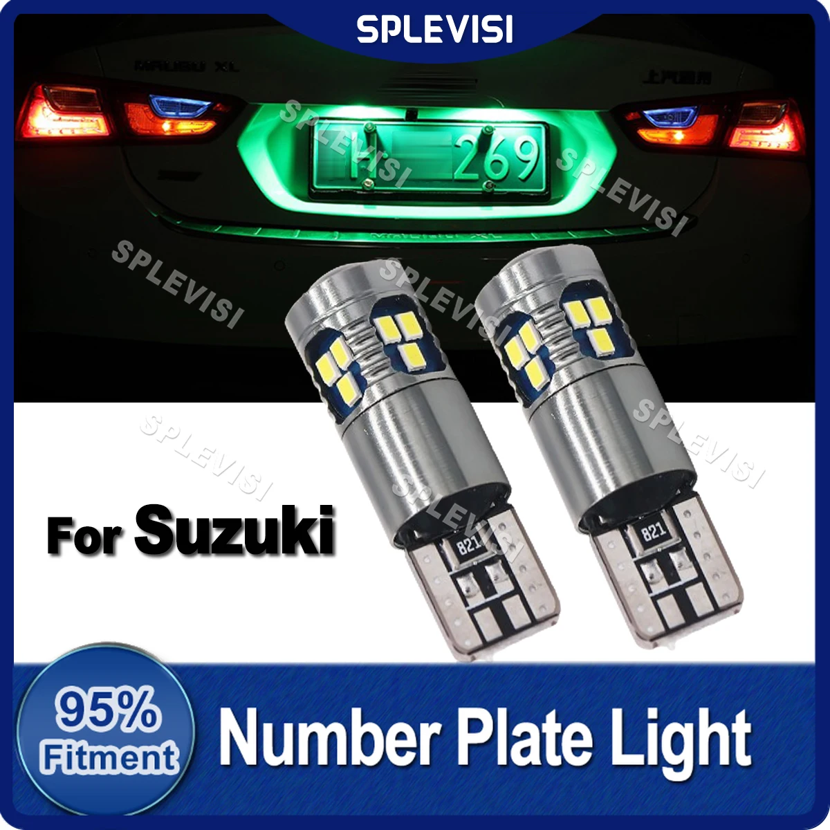 

Brighter White LED License Number Plate Light Bulbs Replace For Suzuki SX4 Alto Jimny Grand Vitara Swift Ignis 1 2 3 Canbus Bulb