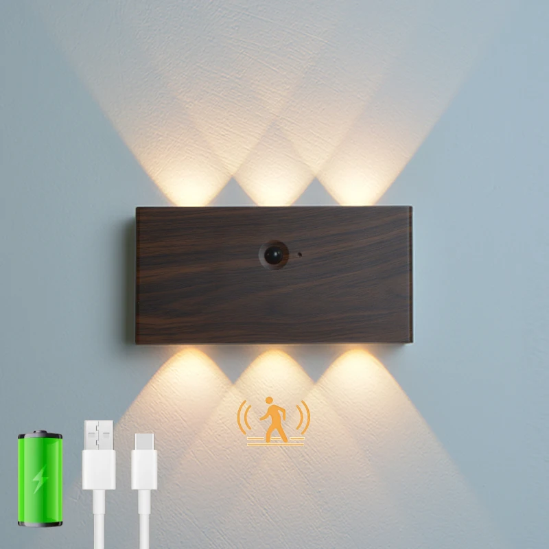 4000mAh LED Battery Wall Light Indoor Wall Lamp with Motion Sensor Wireless for Hallway Living Room Bedroom Garage 6W Lighting motion sensor light led light led wall lamp wall light