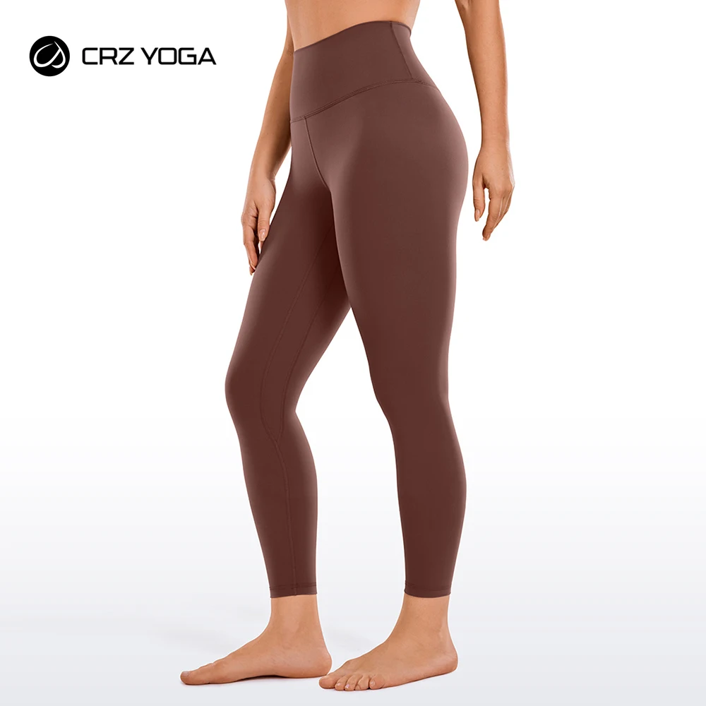 CRZ YOGA Autumn Butterluxe Matte Faux Leather Leggings for Women 26.5'' -  No Front Seam High Waist Stretch Tights Pleather Pants - AliExpress