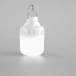 USB Rechargeable High - Brightness LED Camping Lantern - Portable Outdoor Light for Emergency and Nighttime Activities (White)