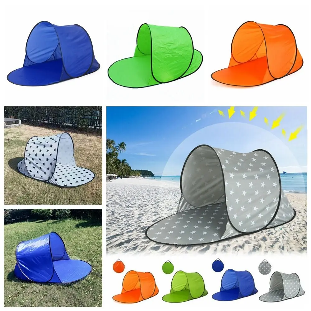 UV-Bestendige Uv-Proof Strandtent Enkellaags Ultralichte Instant Pop-Up Tent Automatische Opvouwbare Zonneschuilplaats Baby Kind