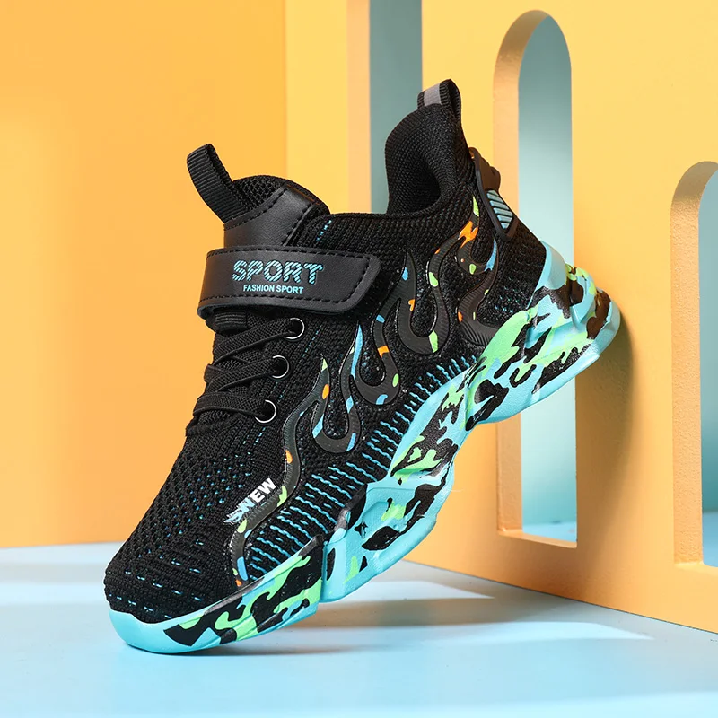 Running Shoes Children Shoes Kids' Sneakers Breathable Mesh Sneakers Boys Shoes Fashion Casual Running Kids Boys Size 28-39